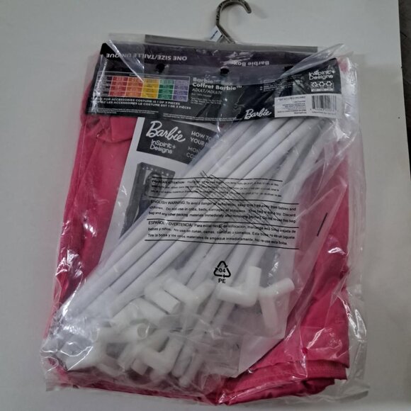 Barbie doll Mattel in a pink box Halloween fun costume NEW adult one size - Picture 2 of 2